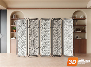 Folding screen Skp Files 